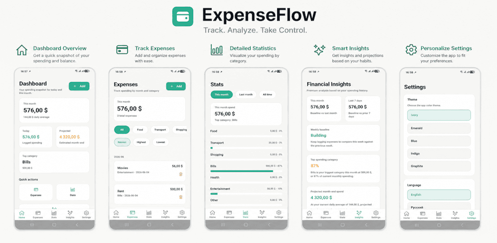 ExpenseFlow Smart Tracker preview