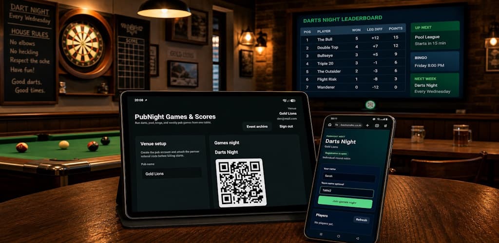 PubPlay: Pub Games Night System preview